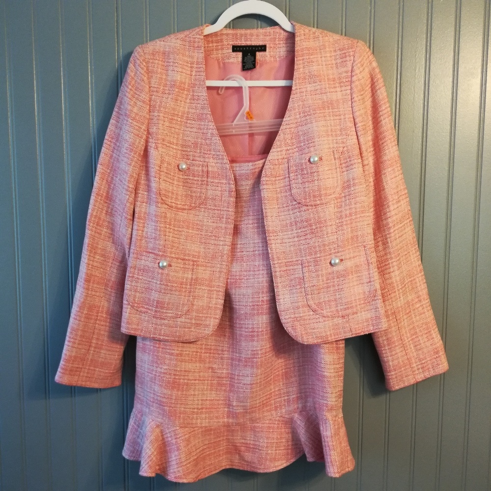Apostrophe | Pink Skirt and Jacket Suit Size 6